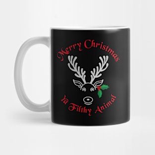 Merry Christmas ya filthy animal Reindeer Joy Mug